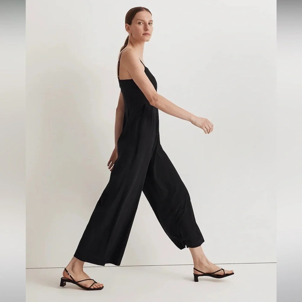 New! Madewell Square-Neck Wide-Leg Sleeveless Jumpsuit nwt 18947 - Picture 2 of 16